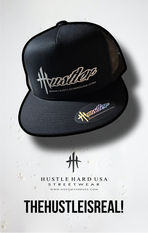 "HUSTLER" 5-Panel Flatfront Snapback