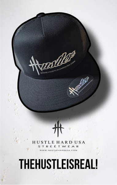 "HUSTLER" 5-Panel Flatfront Snapback