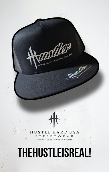 "HUSTLER" 5-Panel Flatfront Snapback