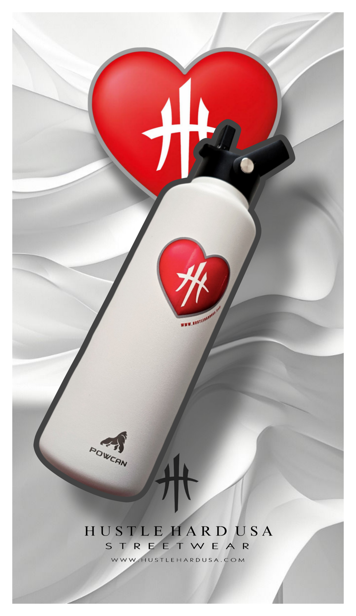 HustleHardUSA LOVEHUSTLE 24oz WaterBottle