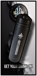 HustleHardUSA 24oz ALL BLACK PREMIUM WaterBottle