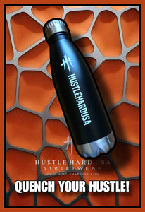 HustleHardUSA 17oz Stainless Steel WaterBottle
