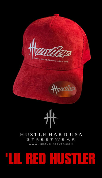HustleHardUSA 'LIL RED HUSTLER Suede Cap