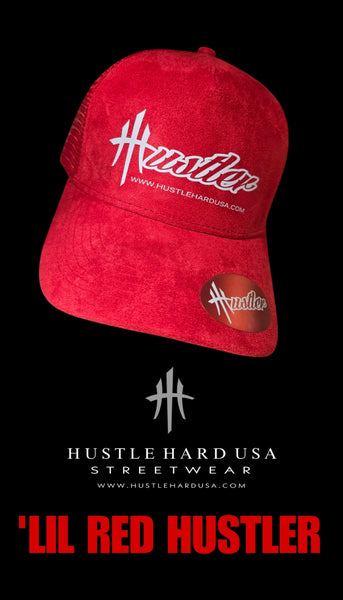 HustleHardUSA 'LIL RED HUSTLER Suede Cap