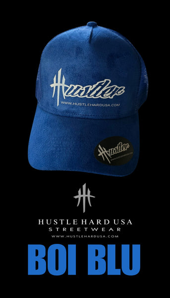 HustleHardUSA BOI BLU HUSTLER Suede Cap