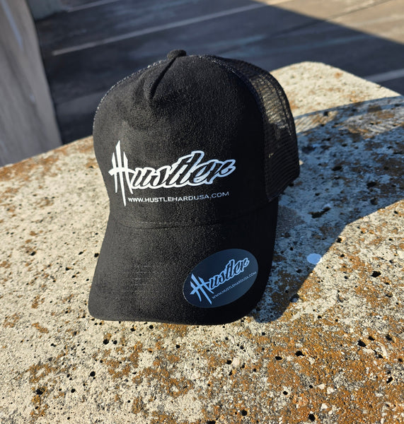 HustleHardUSA JET HUSTLER Black Suede Cap