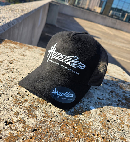 HustleHardUSA JET HUSTLER Black Suede Cap