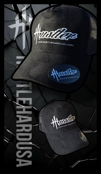 HustleHardUSA JET HUSTLER Black Suede Cap