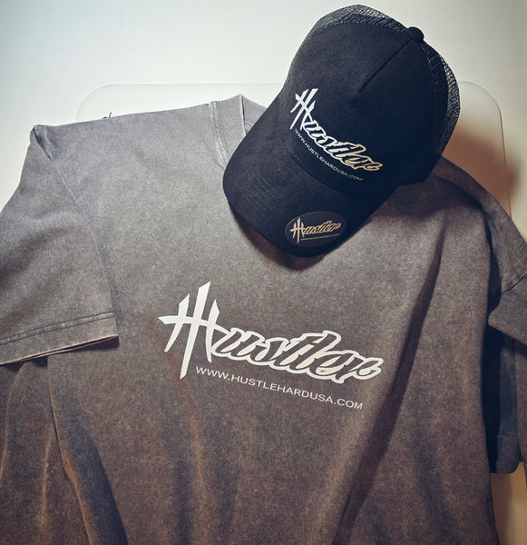 HUSTLER OS Vintage Washed Custom Tee