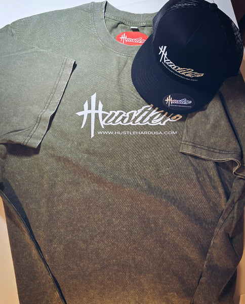 HUSTLER OS Vintage Washed Custom Tee