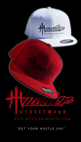HustleHardUSA "HUSTLER" Branded Retro Style Decky Fitted Lid