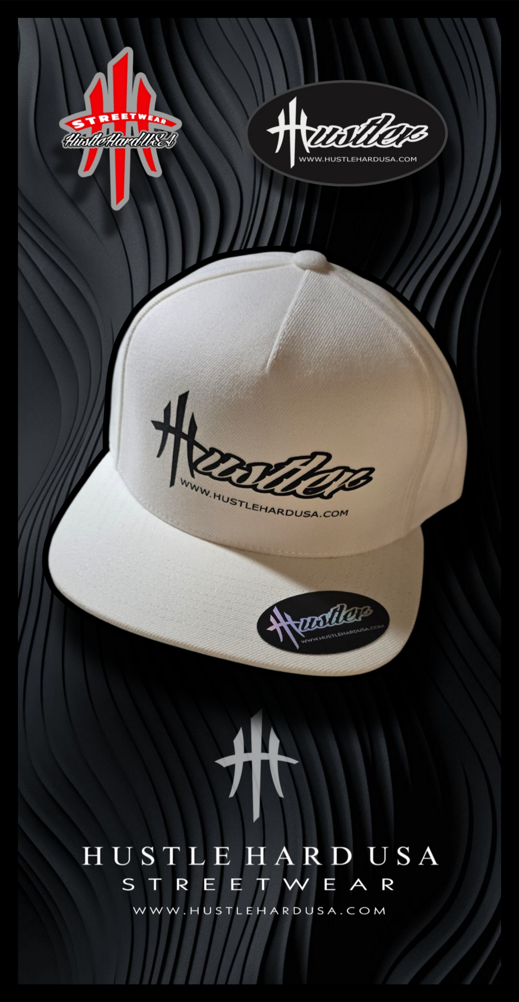 HUSTLER Custom 5-Panel Flat Front Snapback