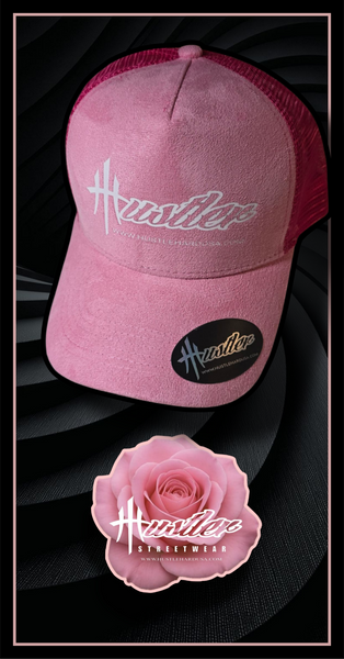 HustleHardUSA "LOTI" Custom Pink Suede HUSTLER Cap