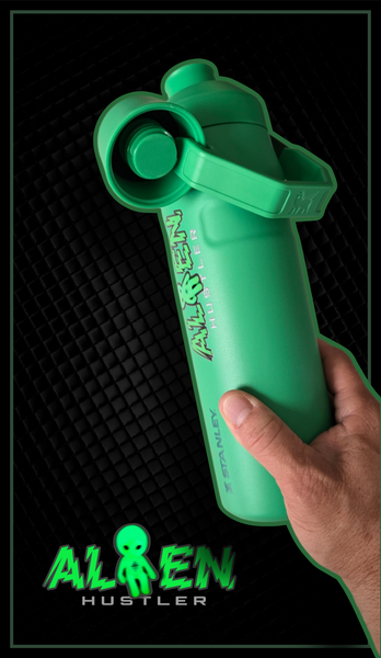 HustleHardUSA "AL8EN HUSTLER" 24oz Ice Flow Bottle with Fast Flow Lid