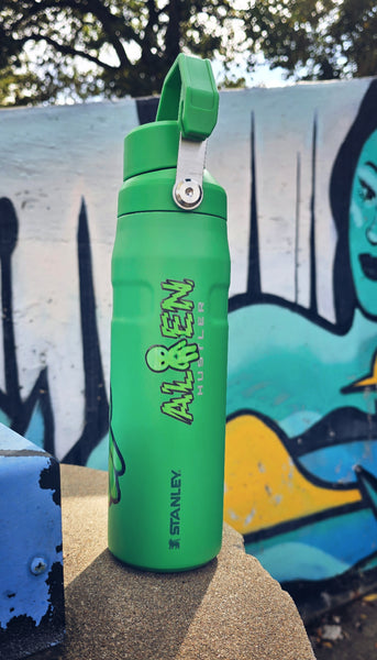 HustleHardUSA "AL8EN HUSTLER" 24oz Ice Flow Bottle with Fast Flow Lid