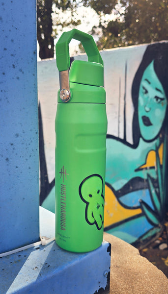 HustleHardUSA "AL8EN HUSTLER" 24oz Ice Flow Bottle with Fast Flow Lid