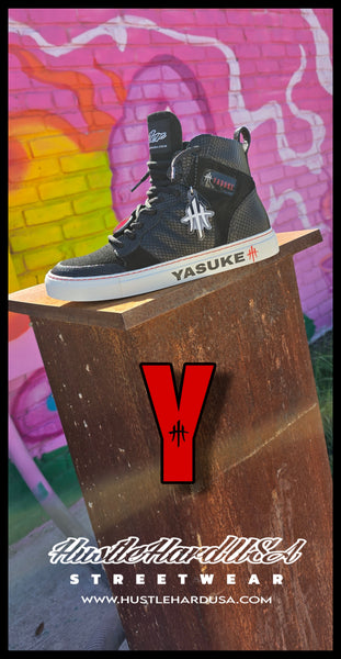 Y A S U K E (Black Samurai) HUSTLER Custom Leather Sneakers