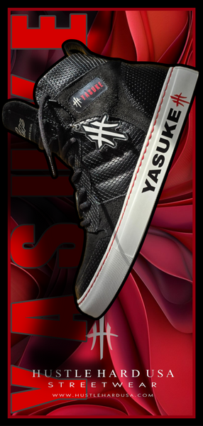 Y A S U K E (Black Samurai) HUSTLER Custom Leather Sneakers