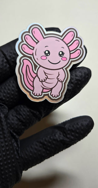 "Lil' XO" (AXOLOTL) Vinyl Hollographic Sticker