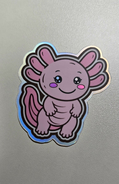 "Lil' XO" (AXOLOTL) Vinyl Hollographic Sticker