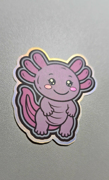 "Lil' XO" (AXOLOTL) Vinyl Hollographic Sticker