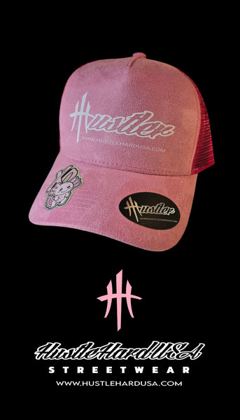 HustleHardUSA Custom "XO" Pink Suede HUSTLER Lid