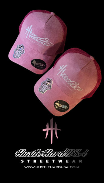 HustleHardUSA Custom "XO" Pink Suede HUSTLER Lid