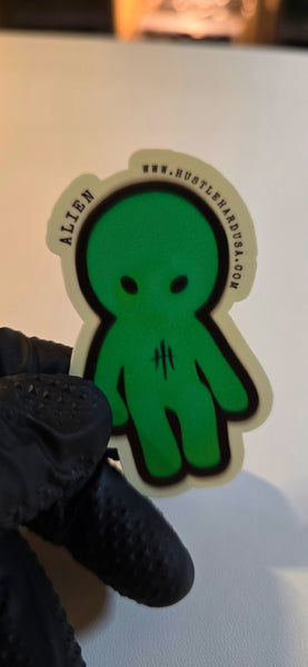 HustleHardUSA ALIEN GLOW STICKER