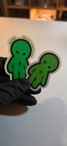HustleHardUSA ALIEN GLOW STICKER