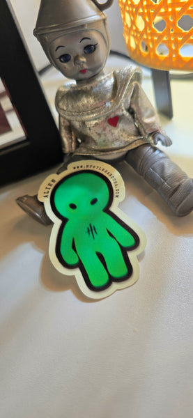 HustleHardUSA ALIEN GLOW STICKER