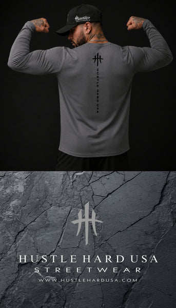 HustleHardUSA Longsleeve Stealth Tee