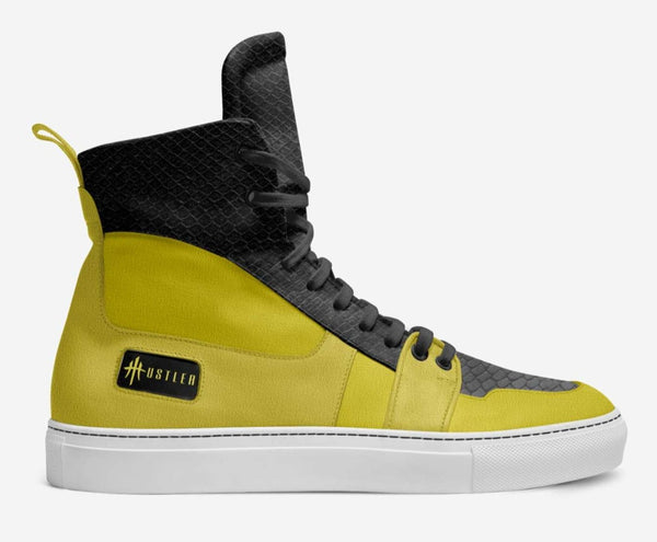 HustleHardUSA "The Yellow Rose of Texas Custom Leather Sneakers