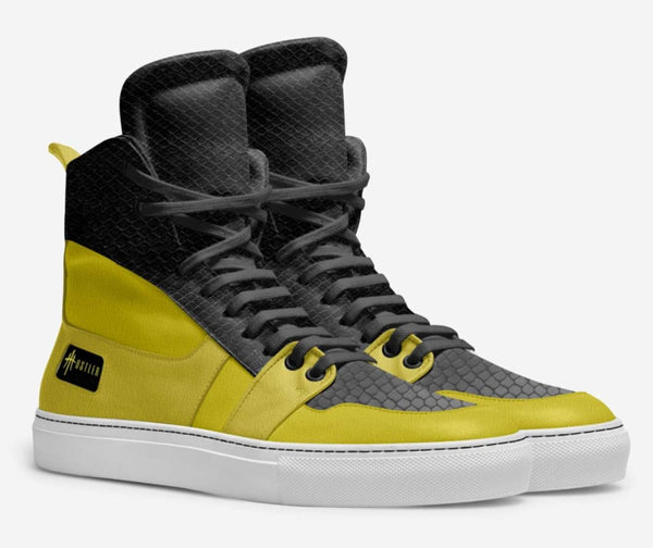 HustleHardUSA "The Yellow Rose of Texas Custom Leather Sneakers