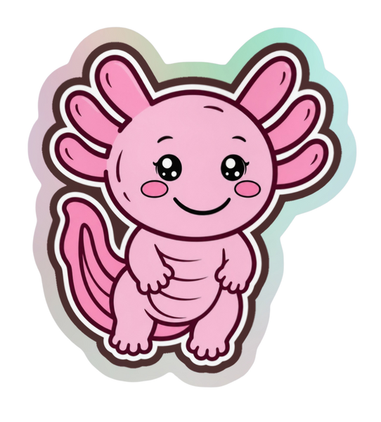 "Lil' XO" (AXOLOTL) Vinyl Hollographic Sticker