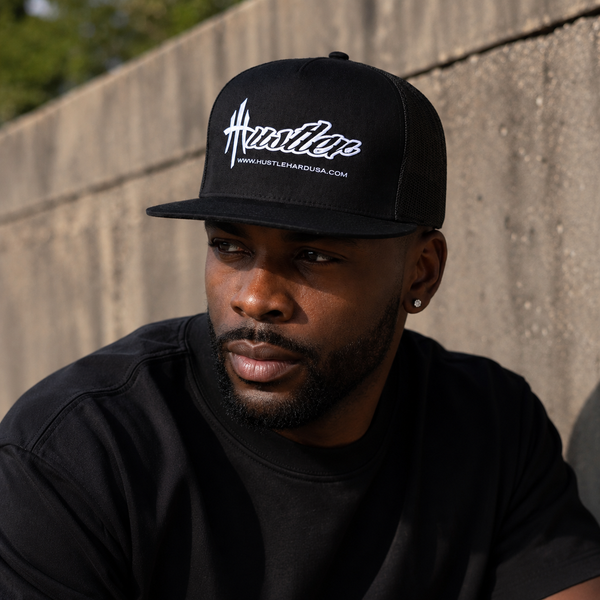 "HUSTLER" 5-Panel Flatfront Snapback