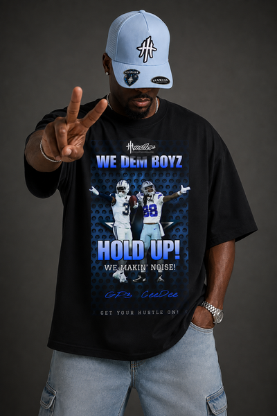 HustleHardUSA "WE DEM BOYZ - HOLD UP!" BLACK GILDAN TEE