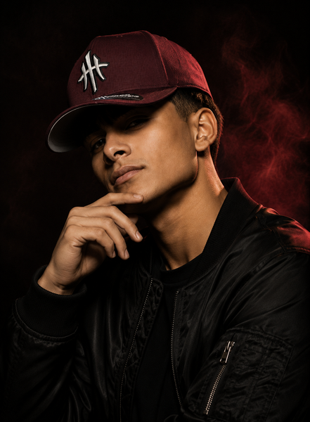 HustleHardUSA Custom Maroon (FlexFit) HUSTLER LID