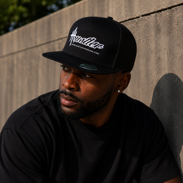 "HUSTLER" 5-Panel Flatfront Snapback