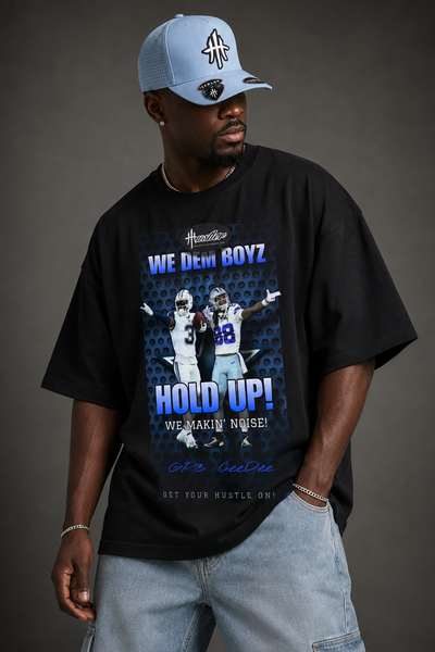 HustleHardUSA "WE DEM BOYZ - HOLD UP!" BLACK GILDAN TEE