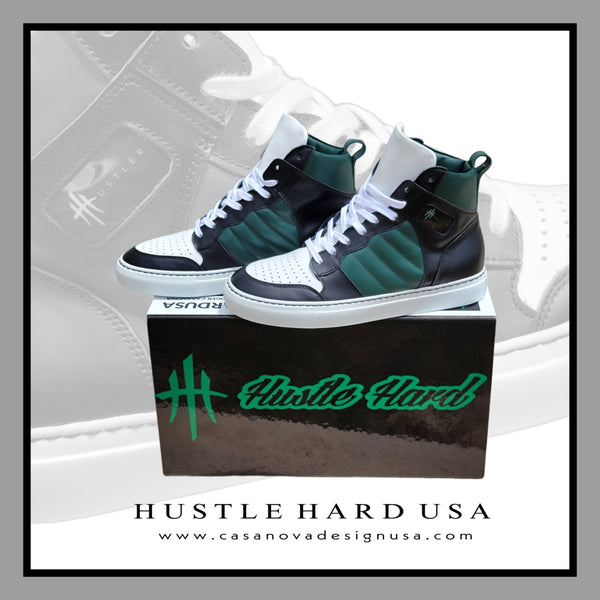 HustleHardUSA "Hustler No. 8" Custom High Top Sneaker