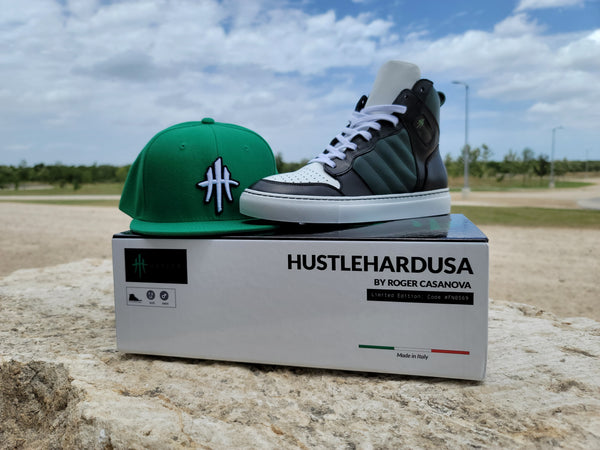 HustleHardUSA "Hustler No. 8" Custom High Top Sneaker