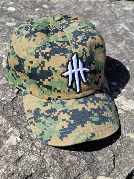 HustleHardUSA Digital Camo Unstructured (Dad Hat).