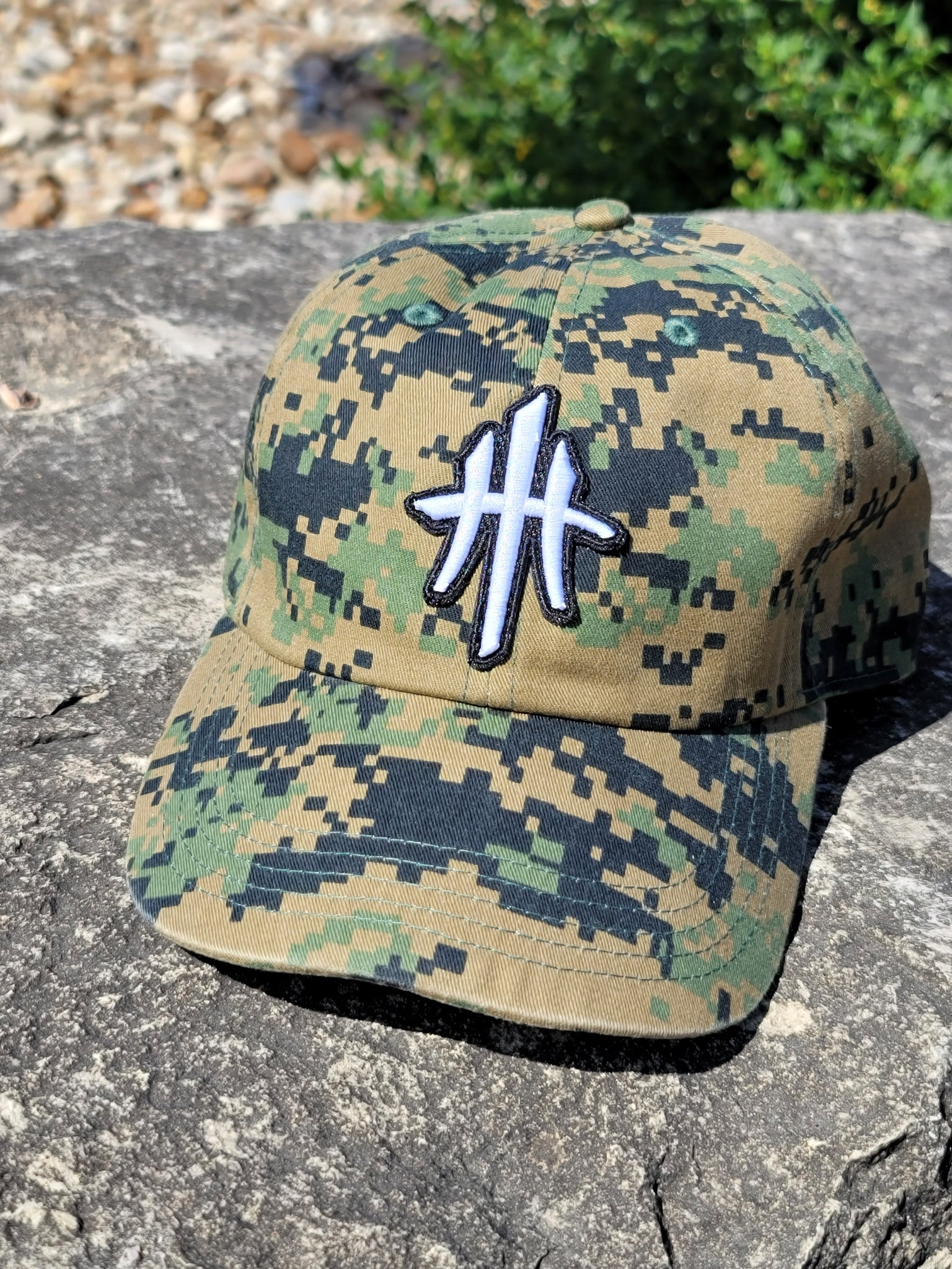 HustleHardUSA Digital Camo Unstructured (Dad Hat).