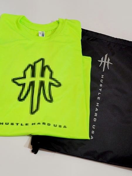 The HustleHardUSA LIME GREEN NFTee