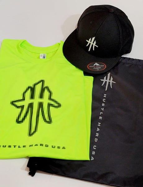 The HustleHardUSA LIME GREEN NFTee