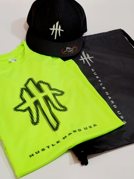 The HustleHardUSA LIME GREEN NFTee