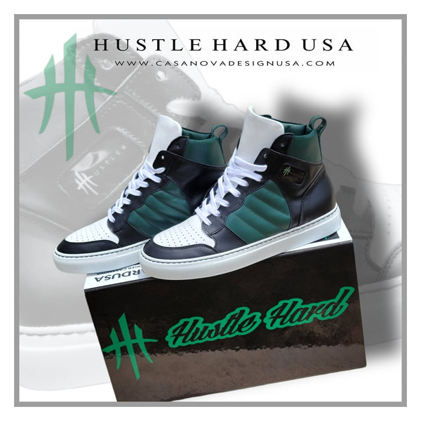 HustleHardUSA "Hustler No. 8" Custom High Top Sneaker