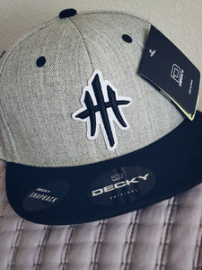 HustleHardUSA Heather Grey & Black Custom Snapback