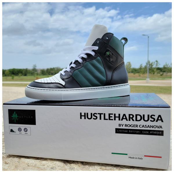 HustleHardUSA "Hustler No. 8" Custom High Top Sneaker