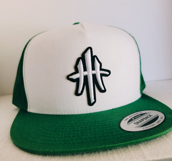 HustleHardUSA Classic Verde Snapback Trucker Lid